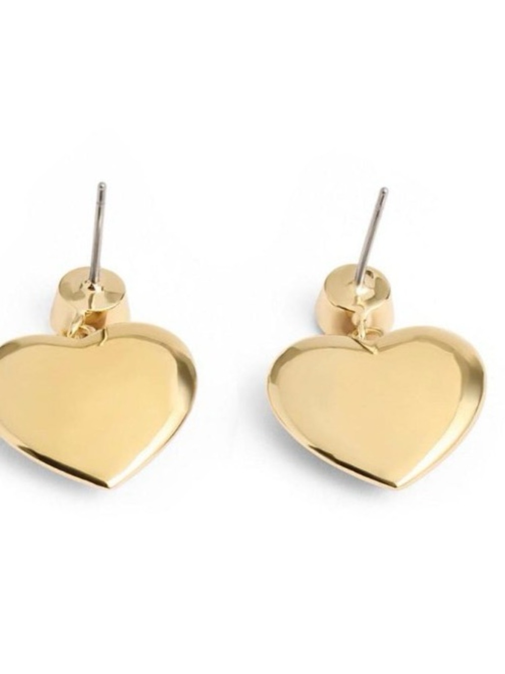 NWT Coach Heart Drop Earrings Light Green Enamel Gold C Logo on Earring Card - Picture 8 of 9